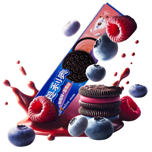 Oreo Blueberry Raspberry Exotic Cookies